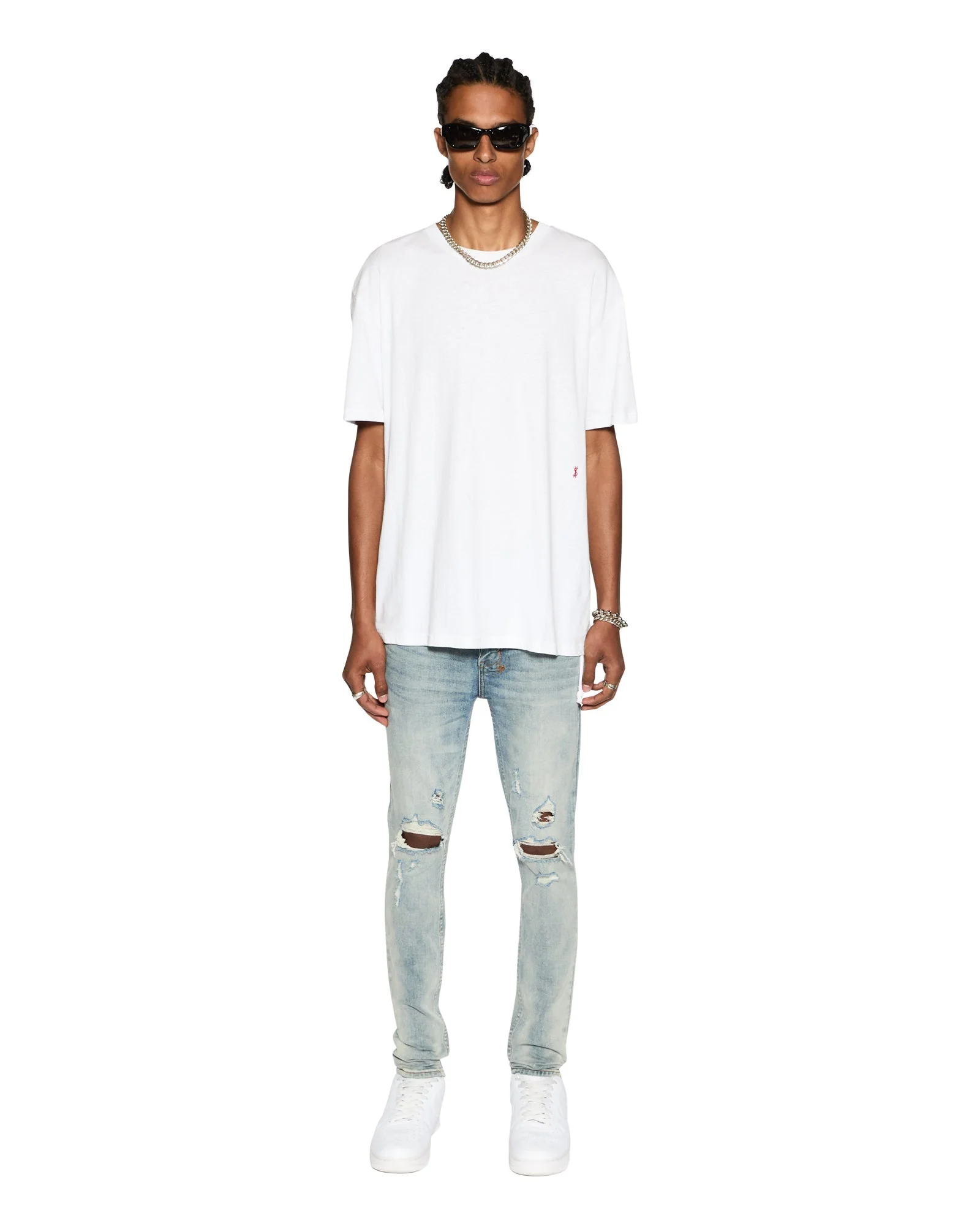 4X4 BIGGIE SS TEE WHITE/RED - Image 3