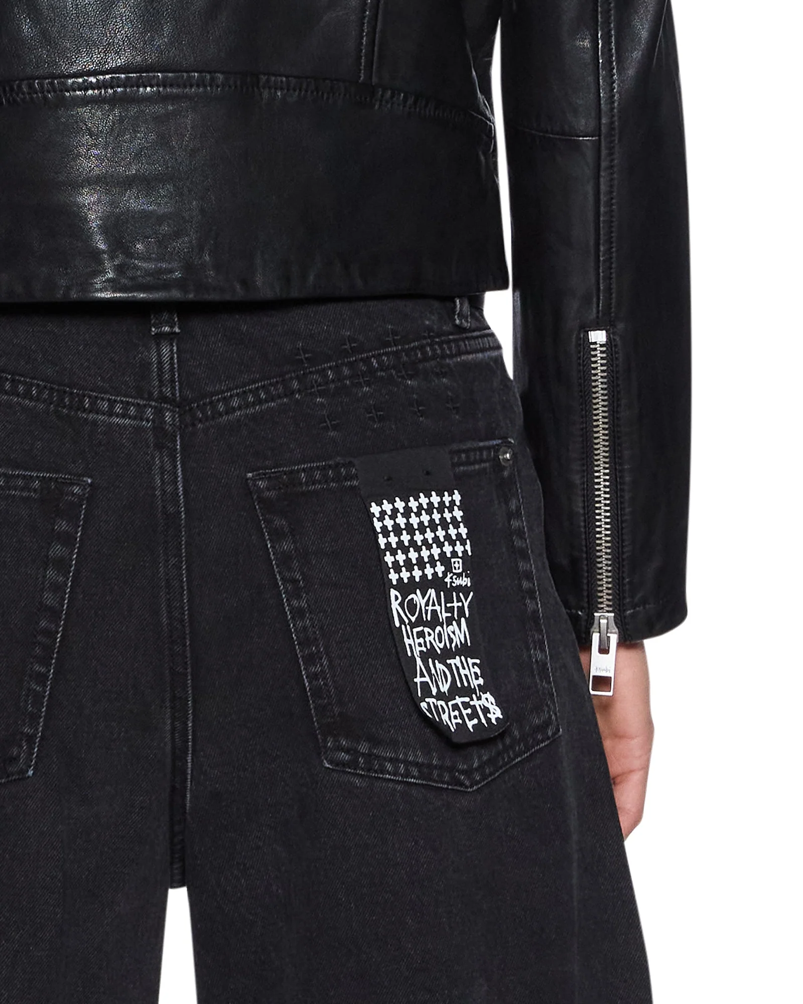 AMPLIFY LEATHER JACKET BLACK - Image 3